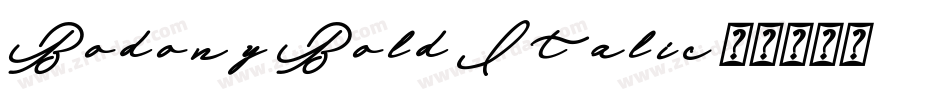 Bodony Bold Italic字体转换